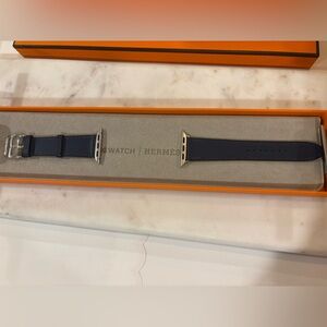 Hermes Apple Watch Band Single Tour Navy